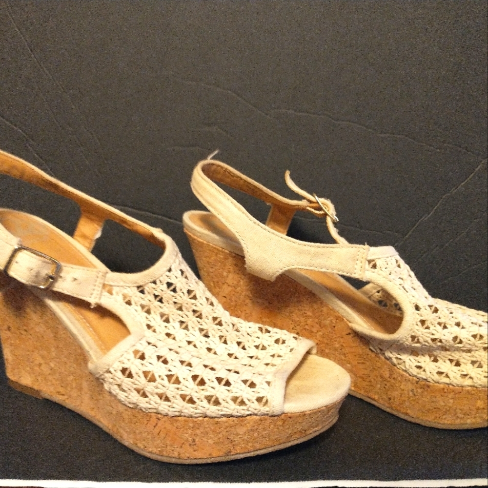 Tan Fergalicious wedges